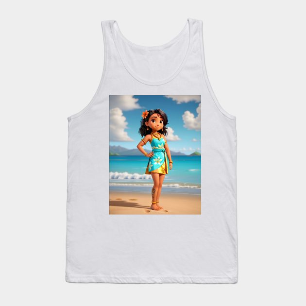 Hawaiian Girl Sticker #1 Tank Top by TrendyTees